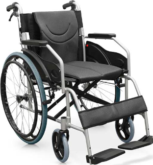 Comfortable self-propelled manual wheelchair for rent in Crete